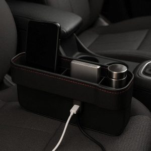 24 Car Seat Gap Filler Organizer with Charging Port