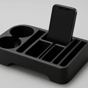 17 Car Center Console Organizer with Cup Holders and Phone Slots